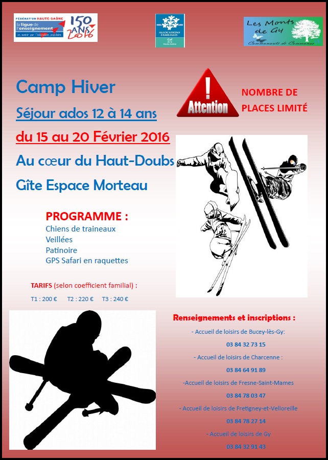 Camp hiver 12 ans